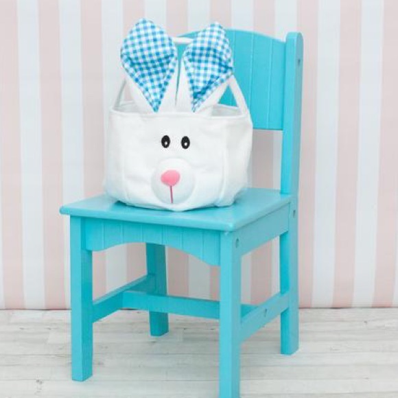 Bailey Boys Toddler Girls Aqua / Blue Plaid Easter Bunny Applique Shorts Set main image 1